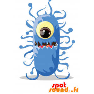 Mascotte blauw monster. fantastisch schepsel mascotte - MASFR030400 - 2D / 3D Mascottes