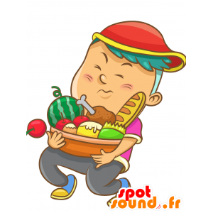 Mascot boy, teenager - MASFR030401 - 2D / 3D mascots