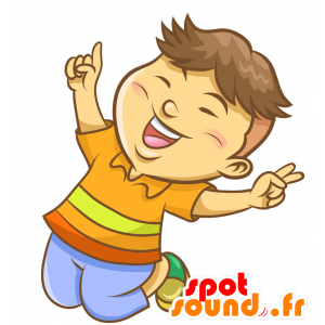 Mascot Junge glücklich - MASFR030402 - 2D / 3D Maskottchen