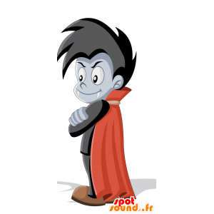Mascotte Vampiro con un grande mantello rosso - MASFR030416 - Mascotte 2D / 3D