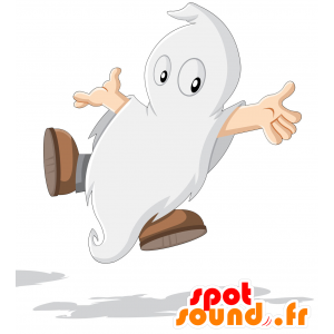Bianco fantasma mascotte, realistico - MASFR030417 - Mascotte 2D / 3D