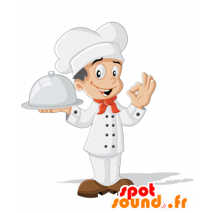 Mascotte de cuisinier une toque - MASFR030421 - Mascottes 2D/3D