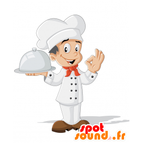 Mascotte de cuisinier une toque - MASFR030421 - Mascottes 2D/3D
