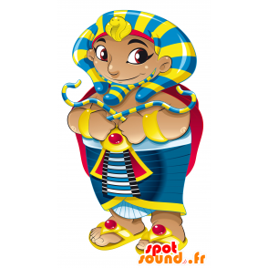 Φαραώ μασκότ. μασκότ της Αιγύπτου - MASFR030424 - 2D / 3D Μασκότ