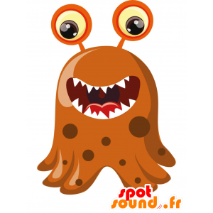 Braune Monster Maskottchen mit großen Augen prall - MASFR030428 - 2D / 3D Maskottchen