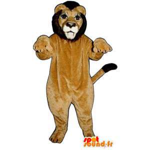 Beżowy i brązowy lew maskotka - MASFR007630 - Lion Maskotki