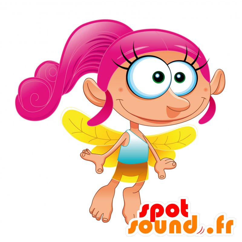 Pink fairy mascot, charming and enchanting - MASFR030438 - 2D / 3D mascots