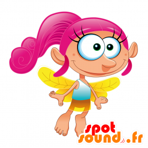 Pink fairy mascot, charming and enchanting - MASFR030438 - 2D / 3D mascots