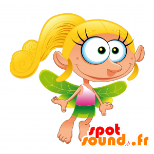 Mascot groene fee, charmant en betoverend - MASFR030440 - 2D / 3D Mascottes