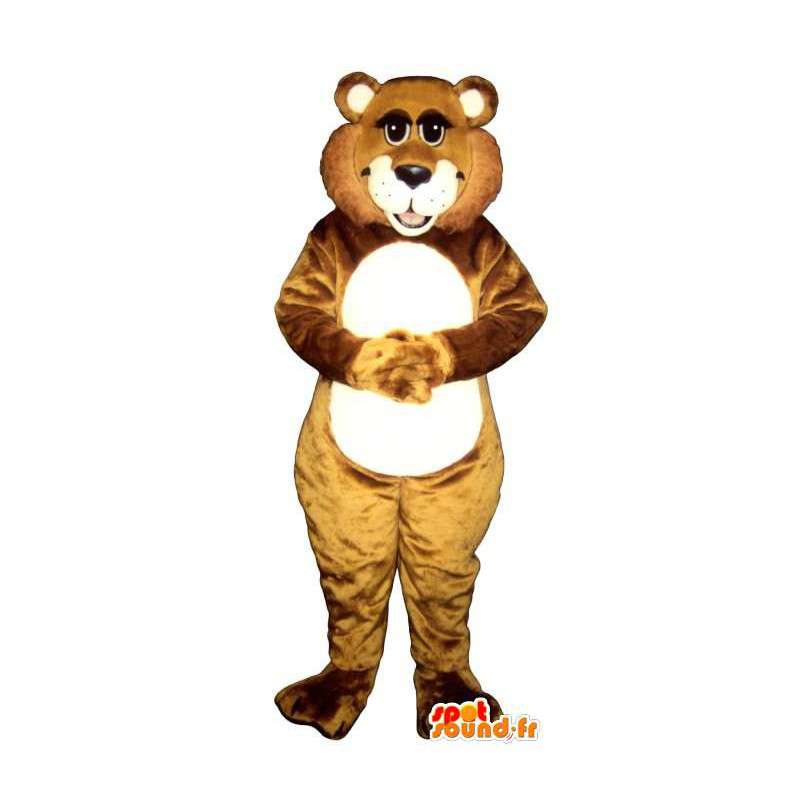 Brown e mascote castor branco - MASFR007633 - Beaver Mascot