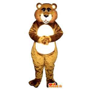 Brown e mascote castor branco - MASFR007633 - Beaver Mascot