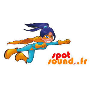 Superhero mascotte vrouw. Mascot Wonder Woman - MASFR030450 - 2D / 3D Mascottes