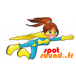 Superhelt kvinde maskot. Wonder Woman maskot - Spotsound maskot