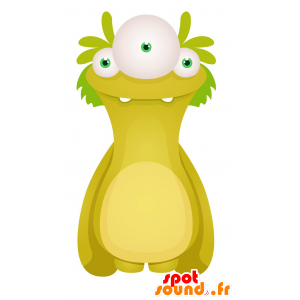 Mascota monstruo verde con una boca grande - MASFR030453 - Mascotte 2D / 3D