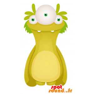 Mascotte de monstre vert avec une grande bouche - MASFR030453 - Mascottes 2D/3D