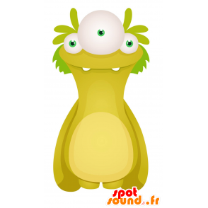 Grüne Monster-Maskottchen mit einem großen Mund - MASFR030453 - 2D / 3D Maskottchen