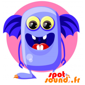 Mascotte de monstre bleu, géant et amusant - MASFR030456 - Mascottes 2D/3D