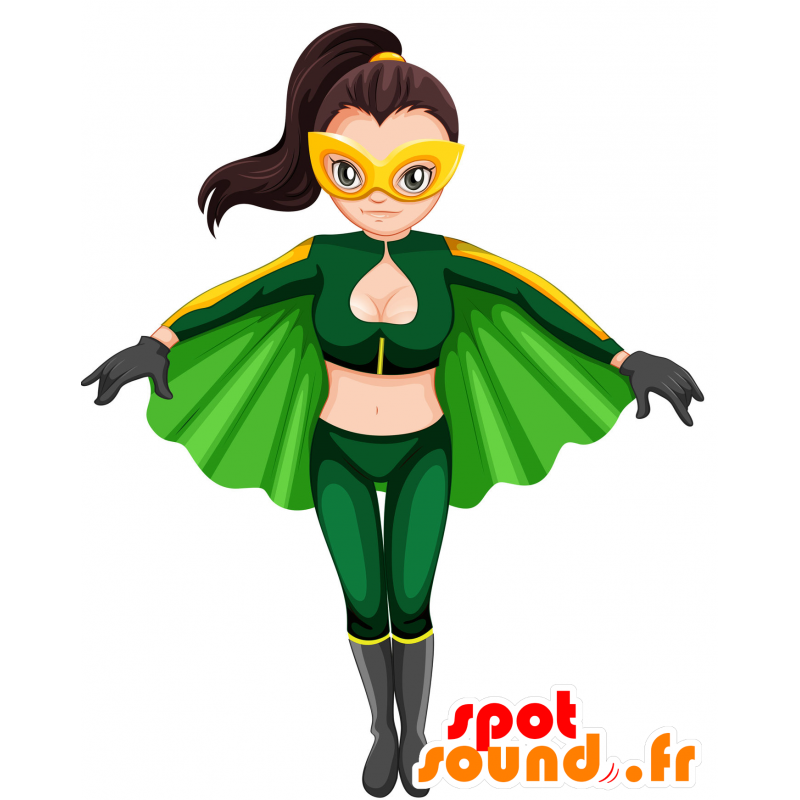 Superhero kobieta Mascot - MASFR030463 - 2D / 3D Maskotki