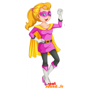 Donna mascotte supereroe - MASFR030465 - Mascotte 2D / 3D