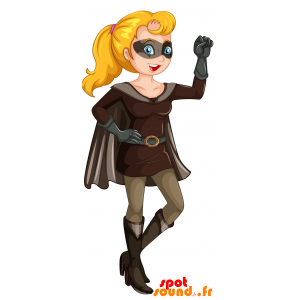 Superhero mascotte vrouw. Mascot Wonder Woman - MASFR030466 - 2D / 3D Mascottes