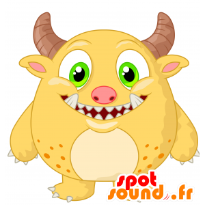 Mascot gelb fremd. gelbe Monster Maskottchen - MASFR030473 - 2D / 3D Maskottchen