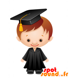 Mascotte de jeune diplômé avec une toque - MASFR030476 - Mascottes 2D/3D