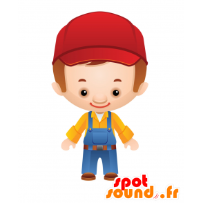 Handyman mascot, workers with overalls - MASFR030477 - 2D / 3D mascots