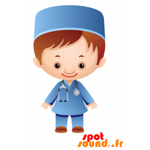 Arts mascotte. Nurse Mascot - MASFR030478 - 2D / 3D Mascottes