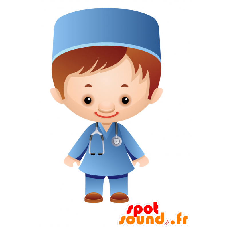 Arzt-Maskottchen. Krankenschwester Maskottchen - MASFR030478 - 2D / 3D Maskottchen