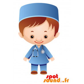 Mascotte de médecin. Mascotte d'infirmier - MASFR030478 - Mascottes 2D/3D