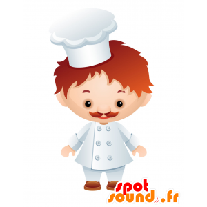 Chef mascotte met een uniform en een pet - MASFR030480 - 2D / 3D Mascottes