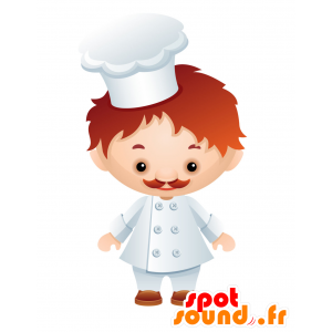 Mascotte de chef cuisinier avec un uniforme et une toque - MASFR030480 - Mascottes 2D/3D