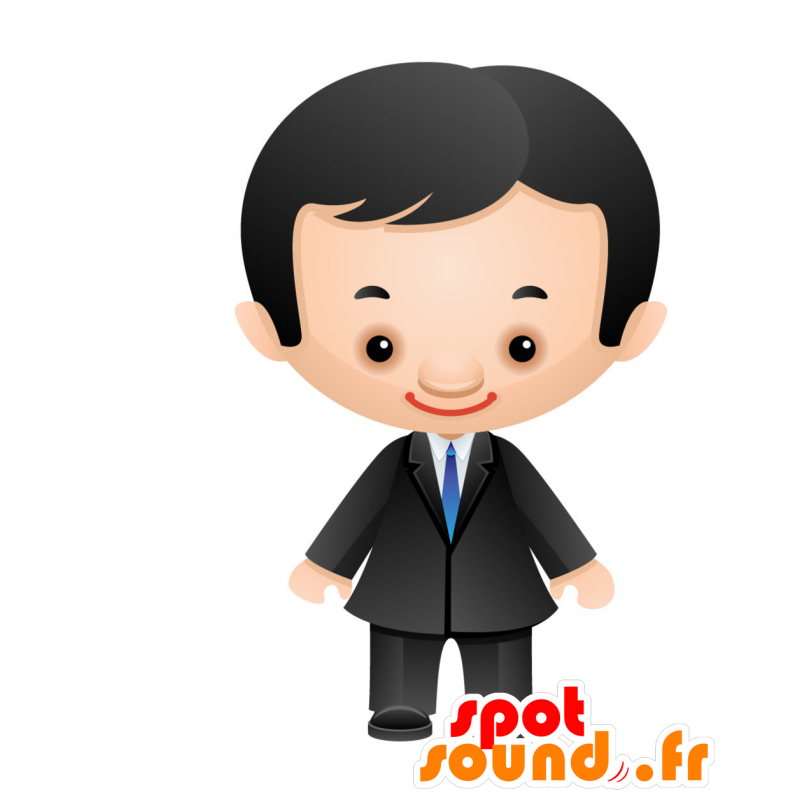 Businessman mascot with a suit and tie - MASFR030481 - 2D / 3D mascots