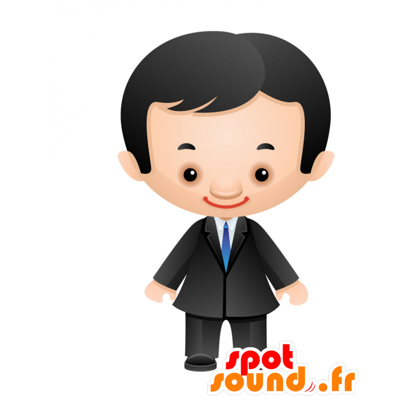 Forretningsmann maskot med en dress og slips - MASFR030481 - 2D / 3D Mascots