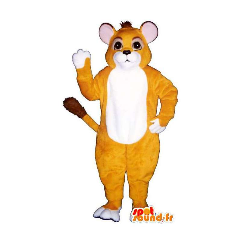 Gele en witte muis mascotte - MASFR007640 - Mouse Mascot