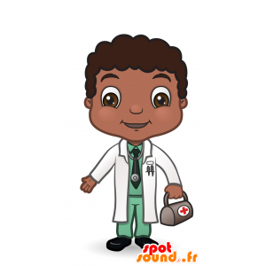 Mascotte de médecin, de docteur. Mascotte d'infirmier - MASFR030484 - Mascottes 2D/3D