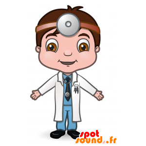 Mascotte de docteur, de médecin. Mascotte d'infirmier - MASFR030486 - Mascottes 2D/3D