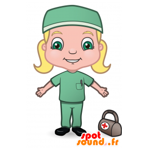 Mascotte-accompagnatore. Nurse mascotte - MASFR030487 - Mascotte 2D / 3D