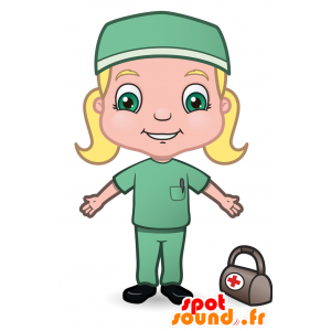 Mascot-Betreuer. Krankenschwester Maskottchen - MASFR030487 - 2D / 3D Maskottchen
