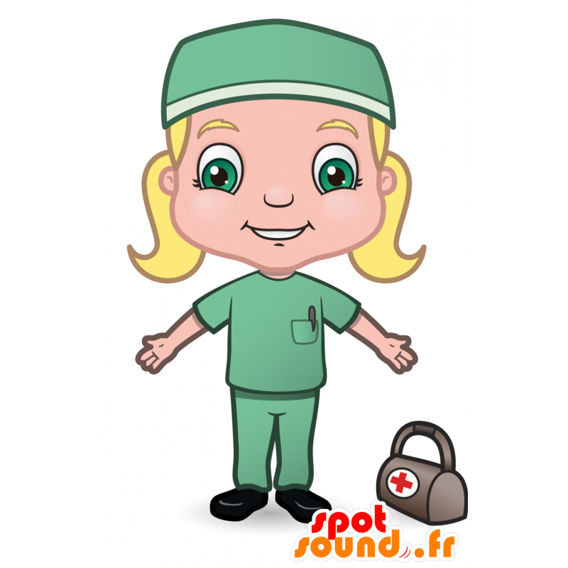 Mascota-cuidador. enfermera mascota - MASFR030487 - Mascotte 2D / 3D