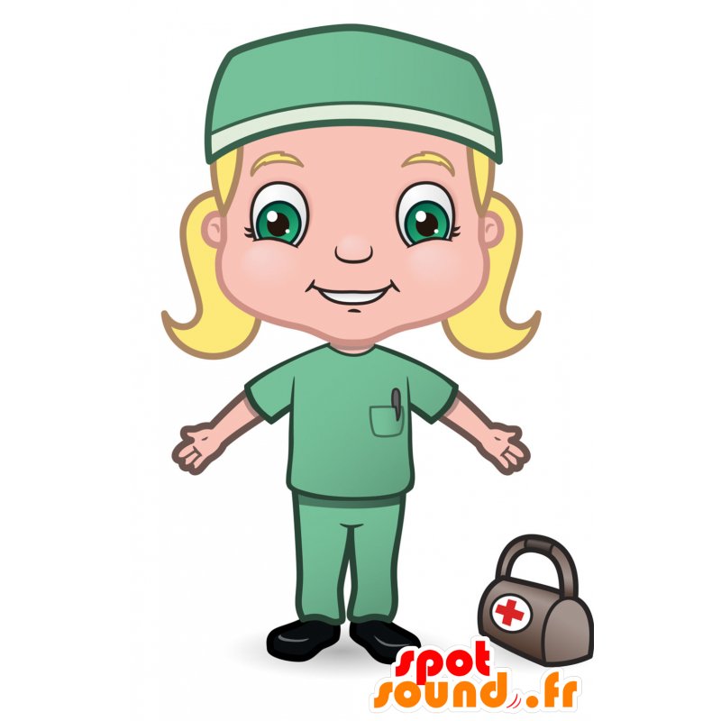 Mascotte-accompagnatore. Nurse mascotte - MASFR030487 - Mascotte 2D / 3D