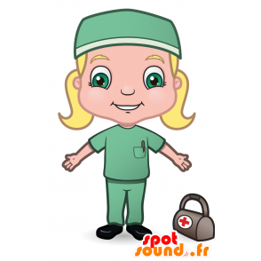 Mascot-carer. Nurse mascot - MASFR030487 - 2D / 3D mascots