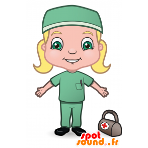 Mascotte-verzorger. Nurse Mascot - MASFR030487 - 2D / 3D Mascottes