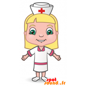 Enfermeira mascote. Mascot cuidador - MASFR030489 - 2D / 3D mascotes