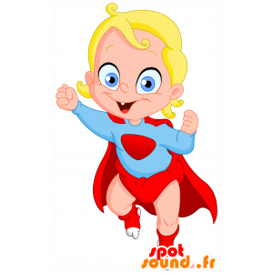 Baby maskot i superhelt outfit - Spotsound maskot kostume