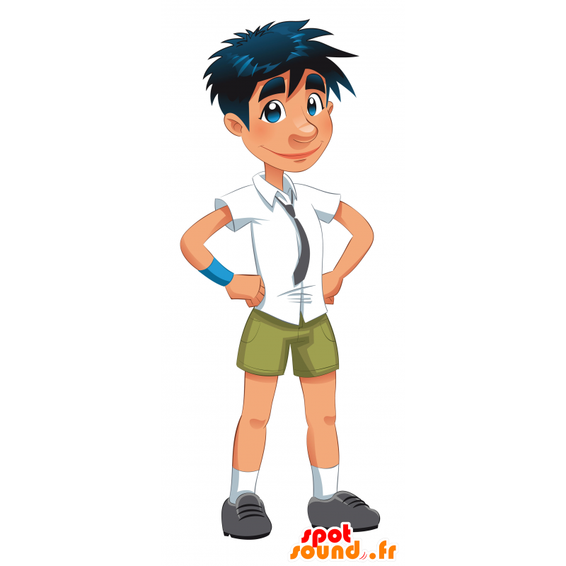 Mascotte d'homme habillé d'une chemise et d'un short - MASFR030497 - Mascottes 2D/3D