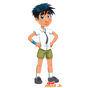 Mascot mann kledd i en skjorte og shorts - MASFR030497 - 2D / 3D Mascots