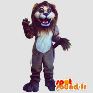 Brown Löwen-Maskottchen - Plüsch alle Größen - MASFR007644 - Löwen-Maskottchen