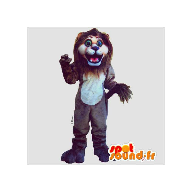 Brun lejonmaskot - Plysch i alla storlekar - Spotsound maskot