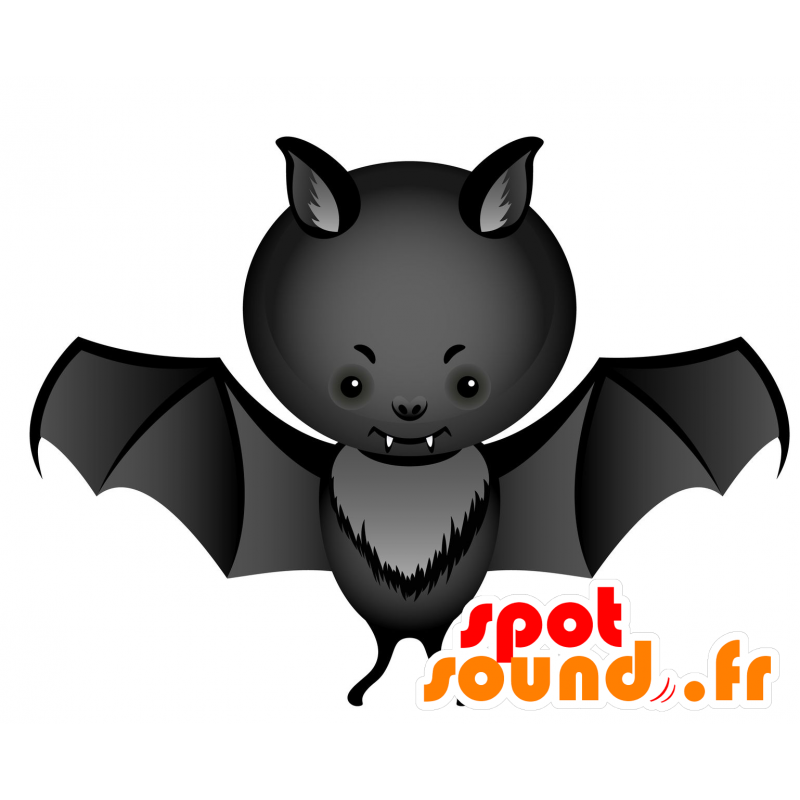 Mascot black bat, giant, very successful - MASFR030515 - 2D / 3D mascots
